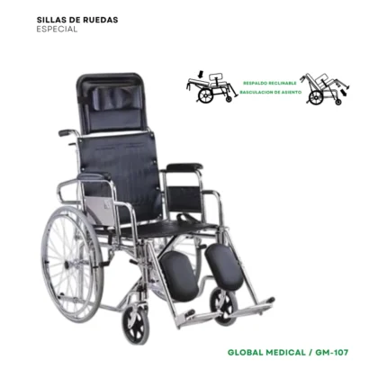 Silla de Ruedas Reclinable GM-107