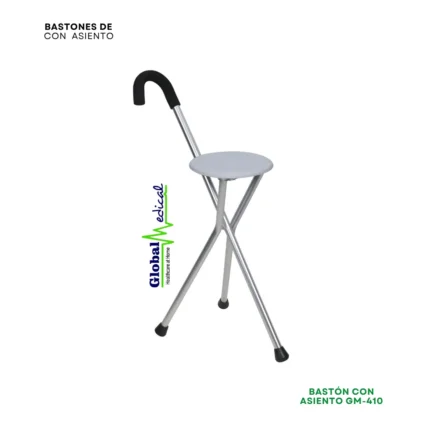 Bastón tripode con asiento GM-410