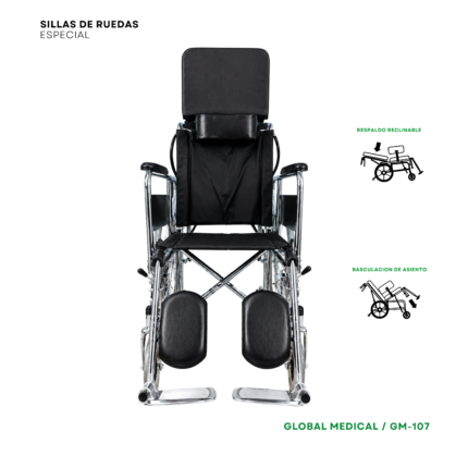 Silla de Ruedas Reclinable GM-107