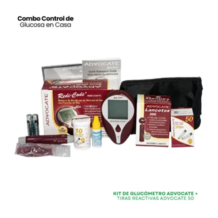 Advocate Kit de Glucómentro + 50 tiras + 100 lancetas BMB-EA001-SKR