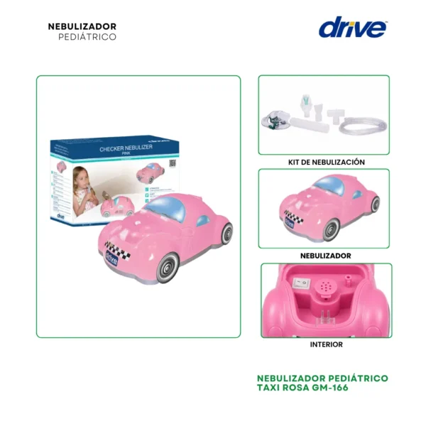 Nebulizador Pediátrico taxi rosa Drive GM-166