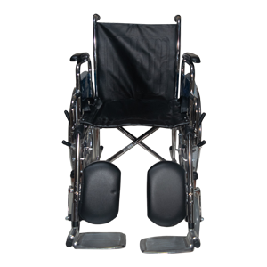 silla de ruedas cromada con elevación de piernas GM-104