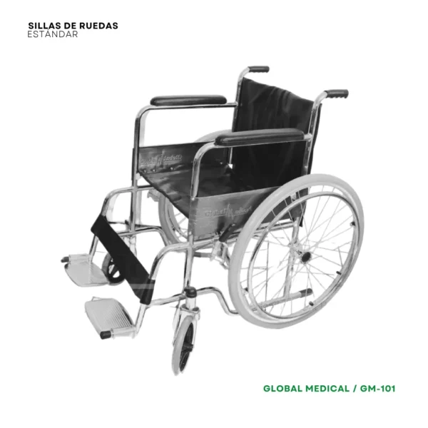 Silla de Ruedas con Llanta Neumática gris GM-101