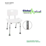 Silla de baño ancha GM-209 con asiento plástico de 50 cm