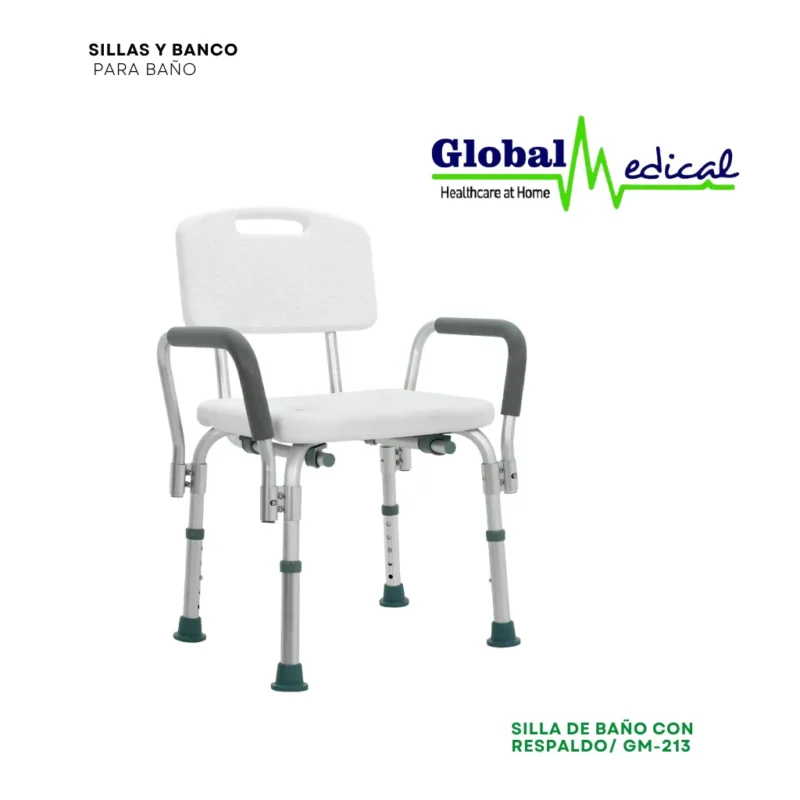 Silla de baño con respaldo GM-213 Global Medical