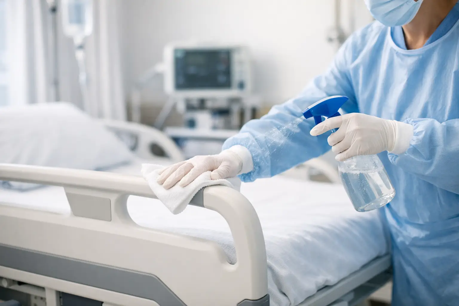Cómo desinfectar cama hospitalaria paso a paso