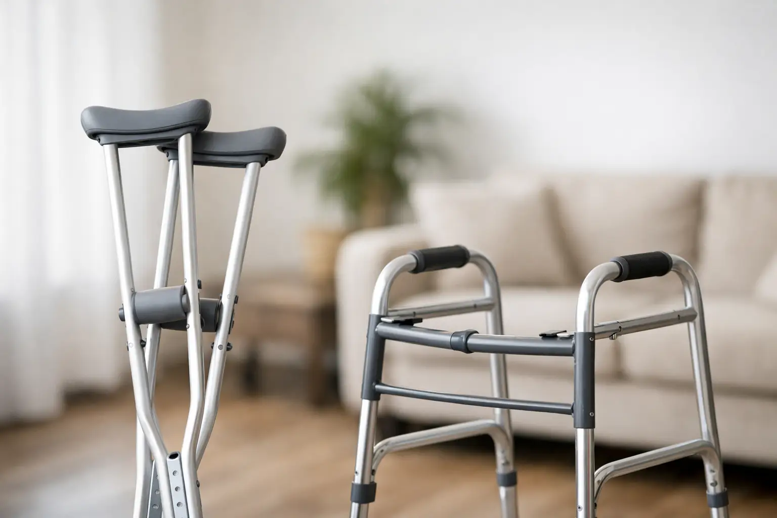 Muletas o andadera para adulto: cuál elegir