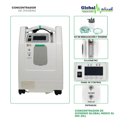 Concentrador de Oxigeno Global medical GM-5CL